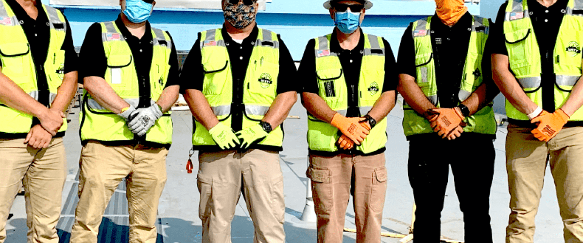 Group of uniformed Callahan Construction Manager employees