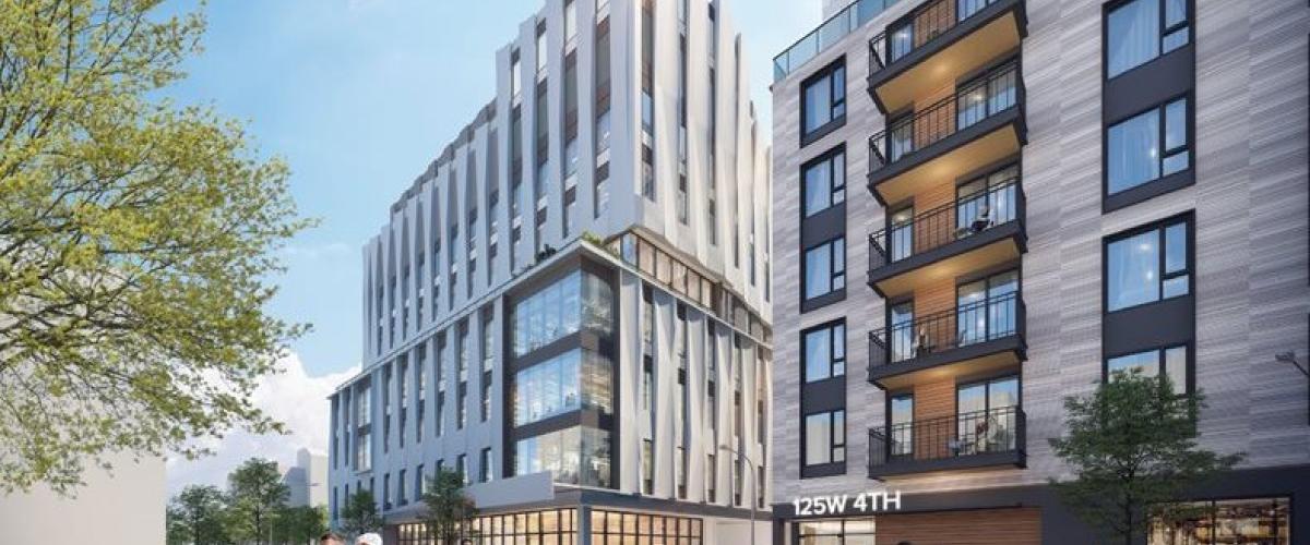 Rendering of 147 W Fourth Street Residential building