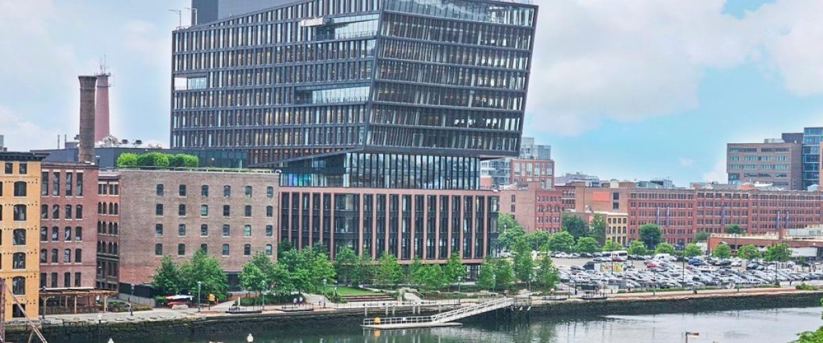 View of 15 Necco St from the Charles.