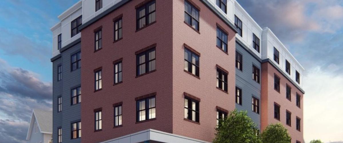 Rendering of new supportive development in Lynn