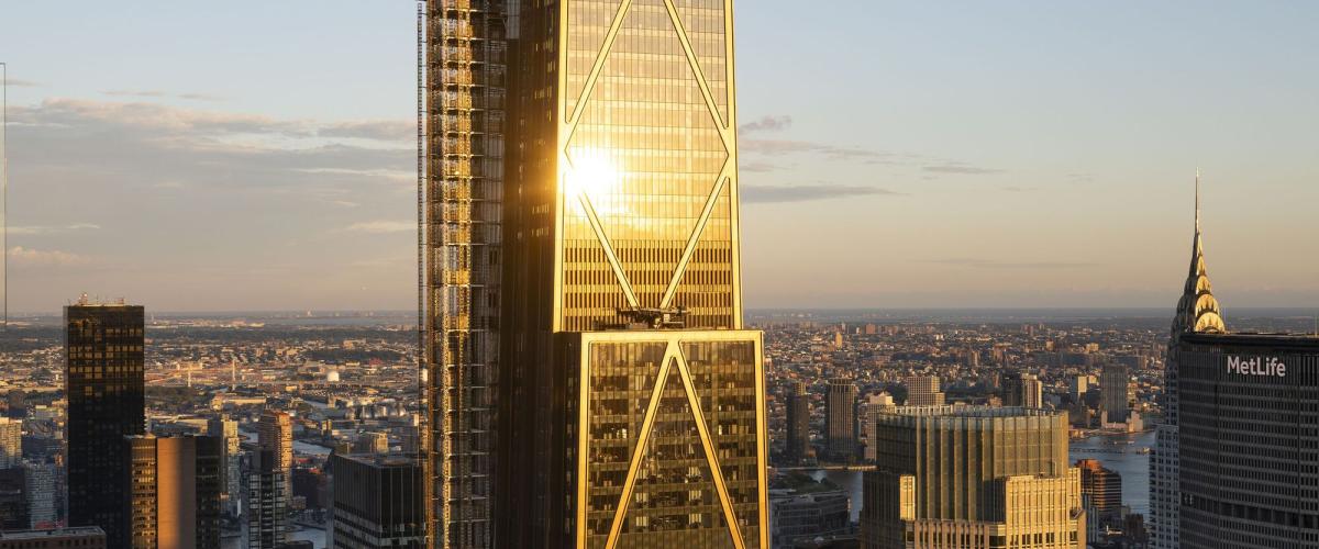 Aerial view of new JPMorgan Chase building.
