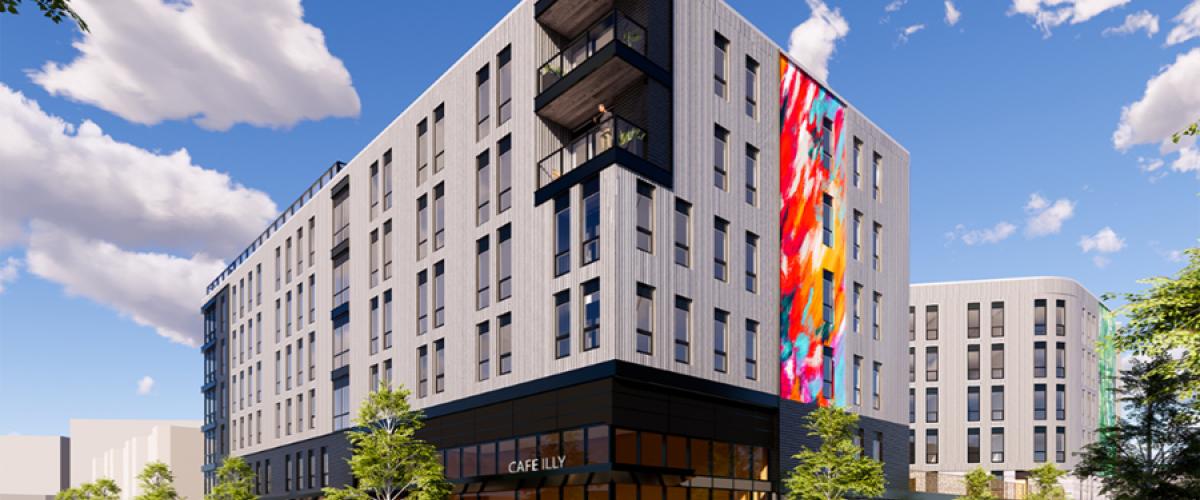 Street view rendering of 449 Cambridge Street