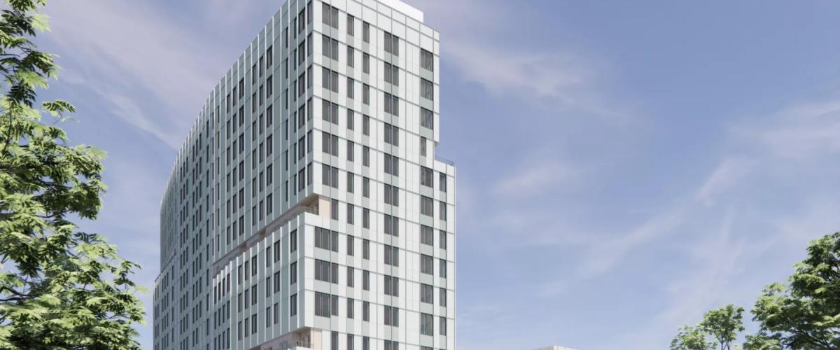 Render of 495 Dorchester Ave building in South Boston.