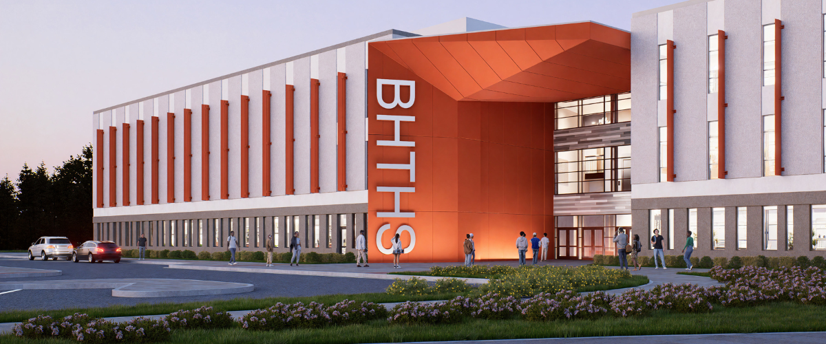 Entryway of Bullard-Havens Technical High School