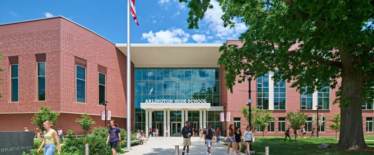 Arlington High School entrance plaza