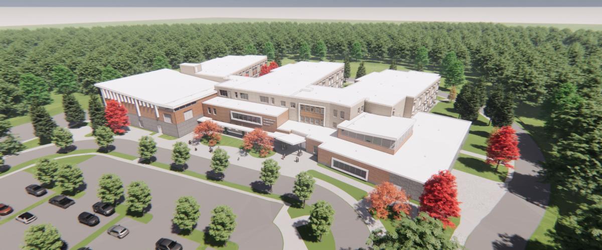 Charleswood Elementary School aerial rendering
