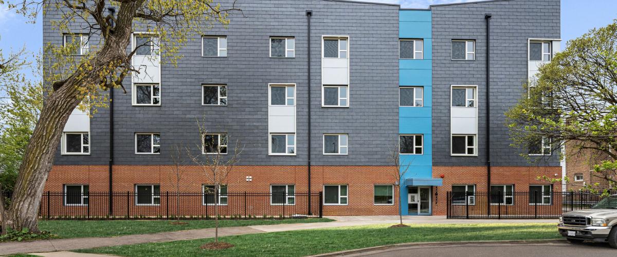 Street view of the the Conservatory Apartments