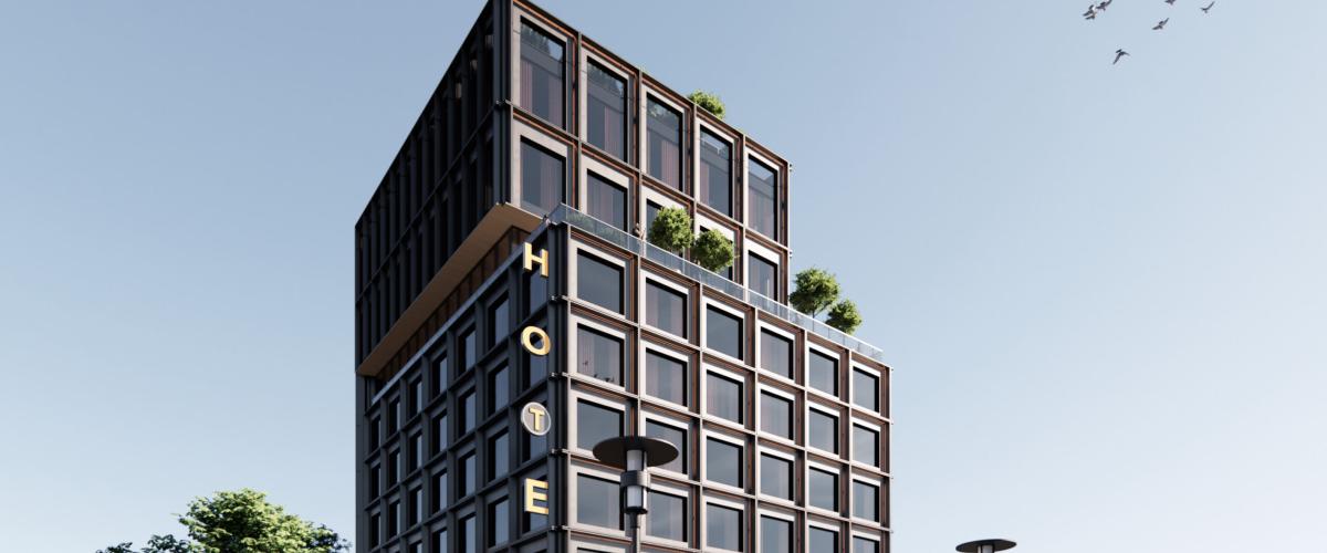Front view of the hotel at 248 Dot Ave