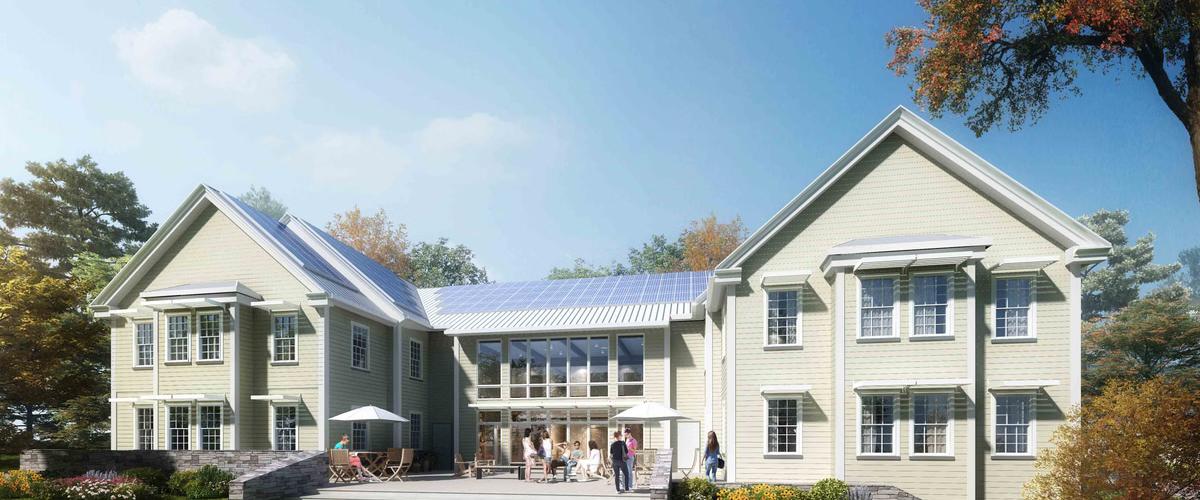 Front view of Garfield House at Williams College.