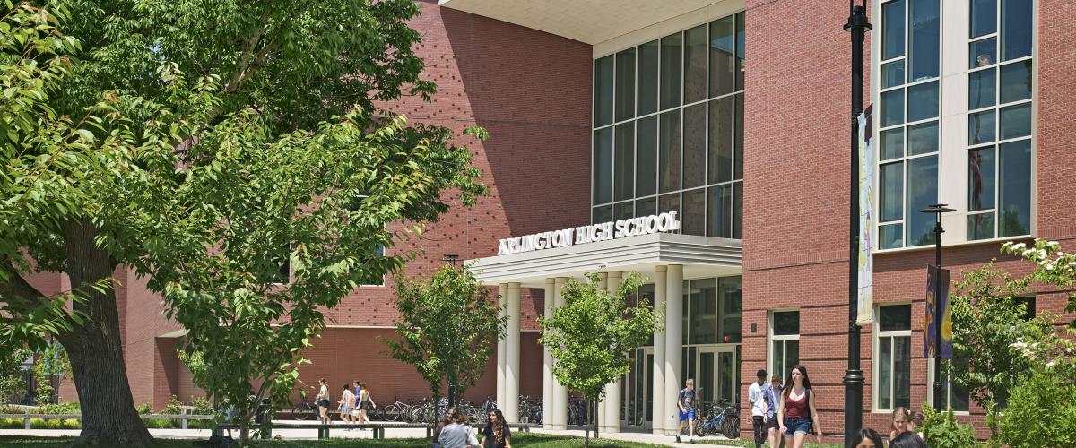 Arlington High School entrance plaza