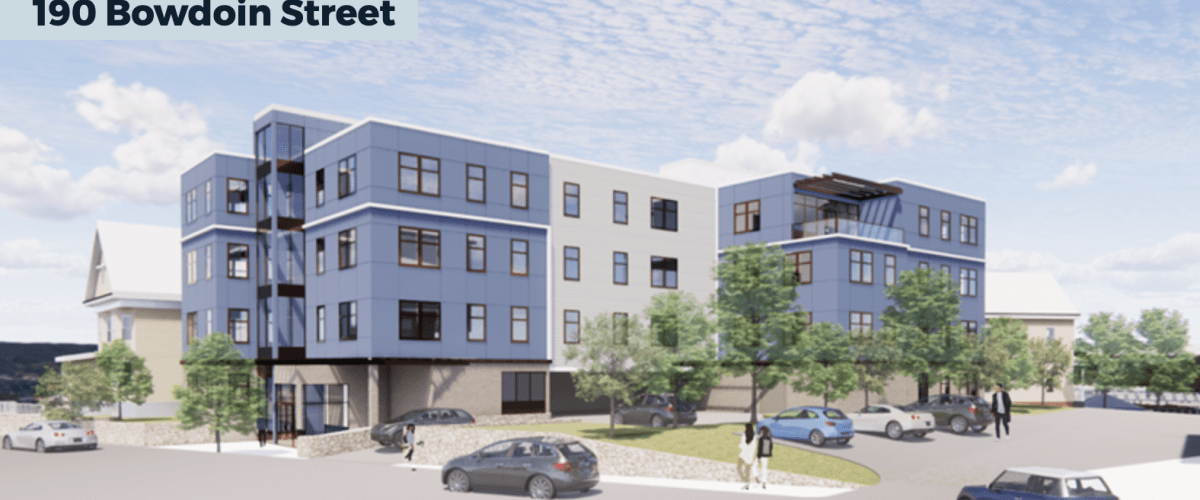 Rendering of Hollins Park development at 190 Bowdoin Street.