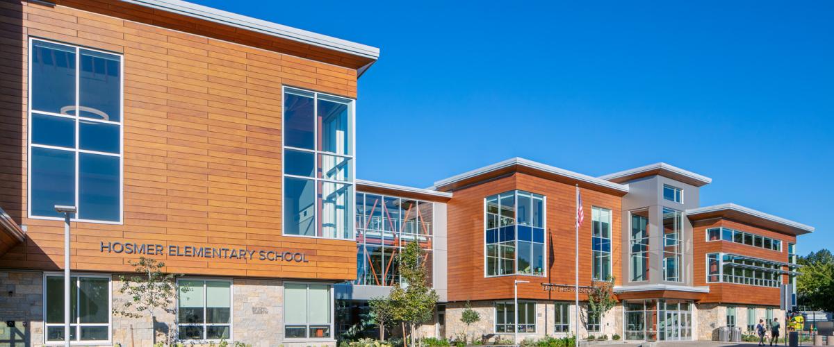 Front view of Hosmer Elementary School