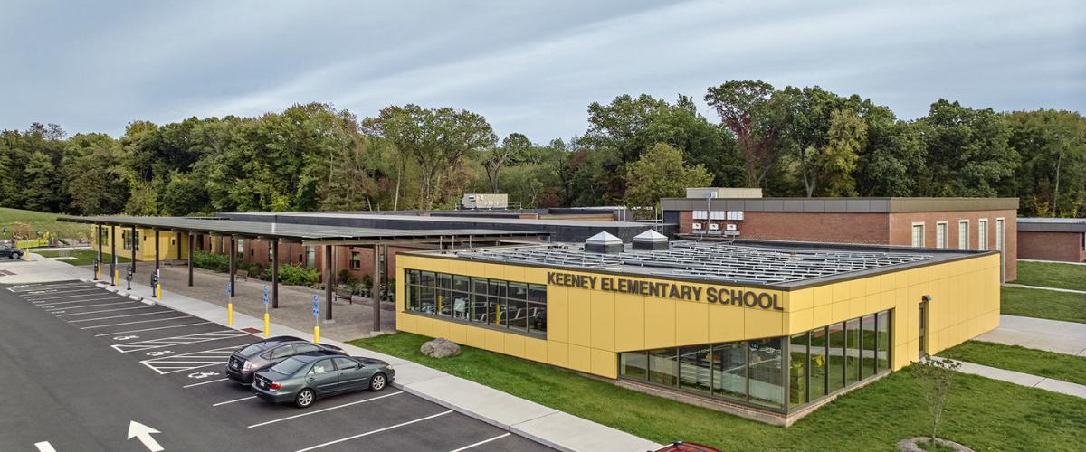 Aerial view of Keeney Elementary School