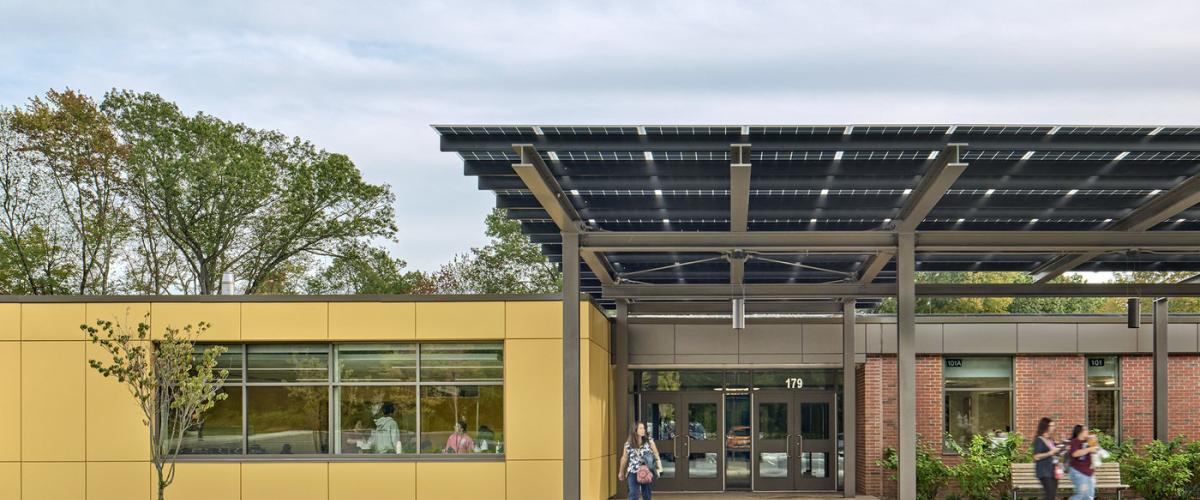 Front facing view of Keeney Elementary School