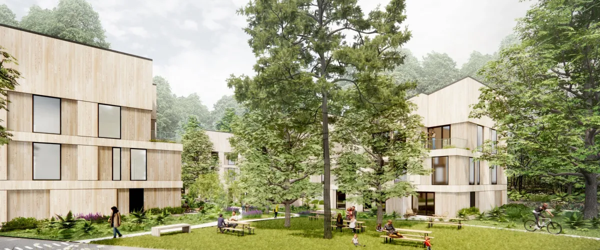 Rendering of Lowell Street community housing