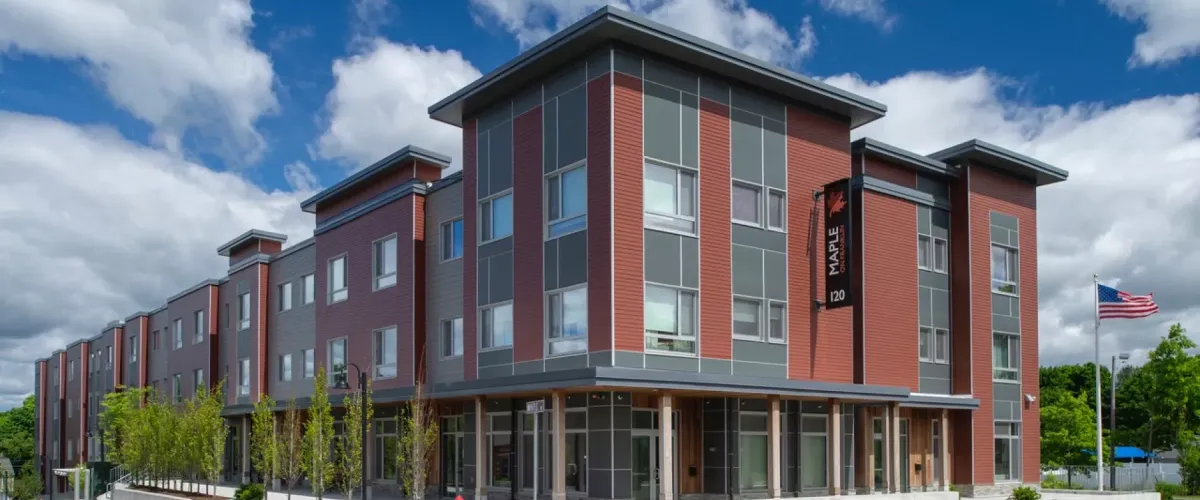 Street view of Maple on Franklin development