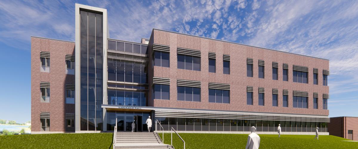 Exterior Rendering of the new STEM building