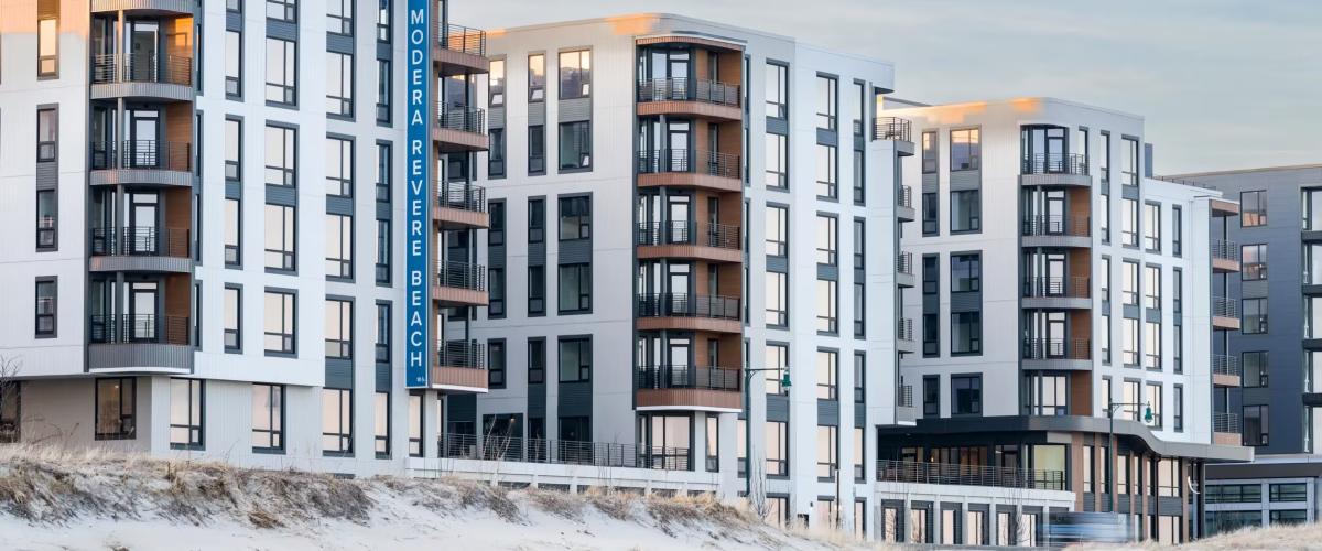 Modera Revere Beach view from the beach