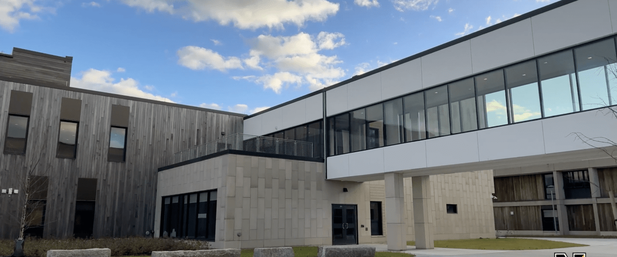 Image of exterior of new school building