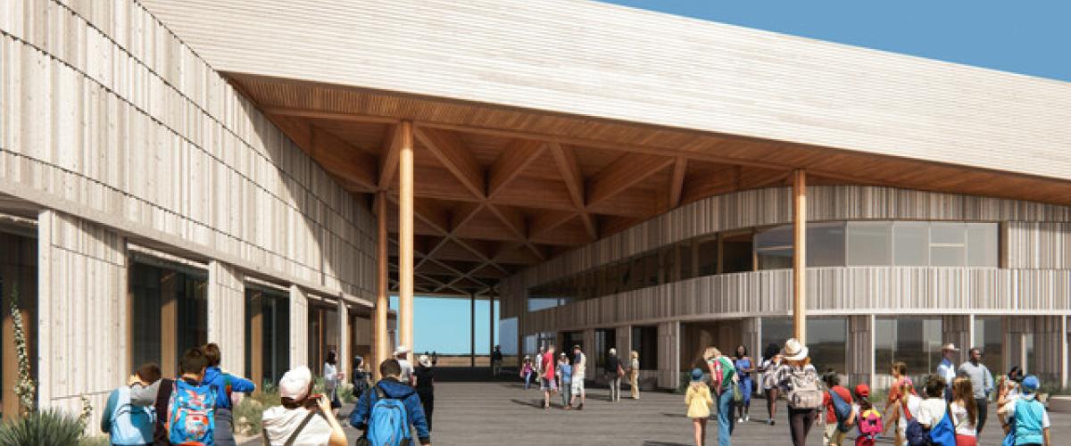 rendering of Theodore Roosevelt Library front entryway
