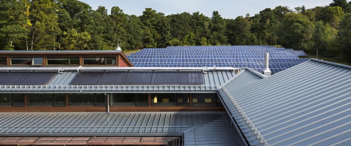Kohler Environmental Center PV panel array