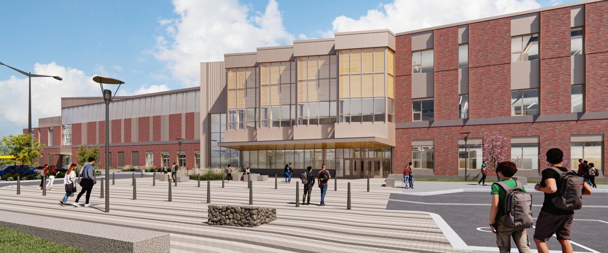 Rendering of Wakefield Memorial High School