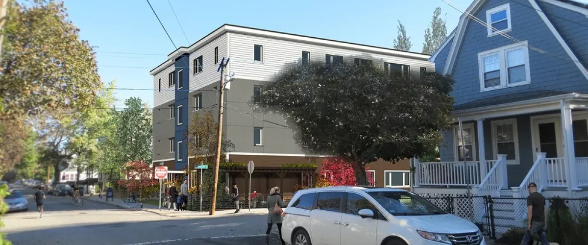 Rendering of the new Weaver Apartment block.