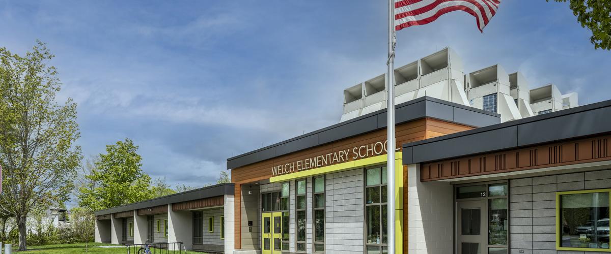 Front view of Welch Elementary School