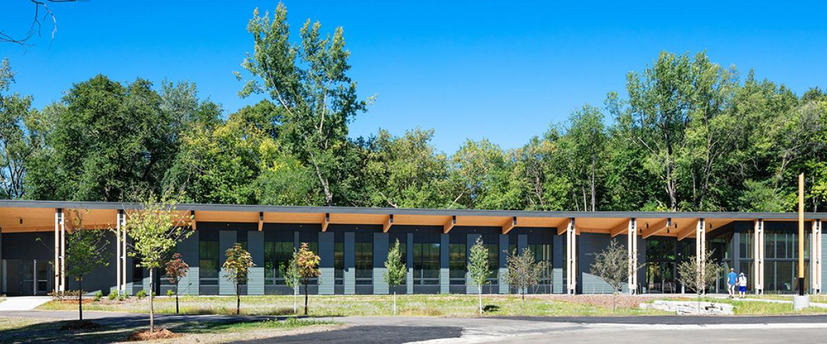 Exterior of the Nature Center featuring surrounding landscape