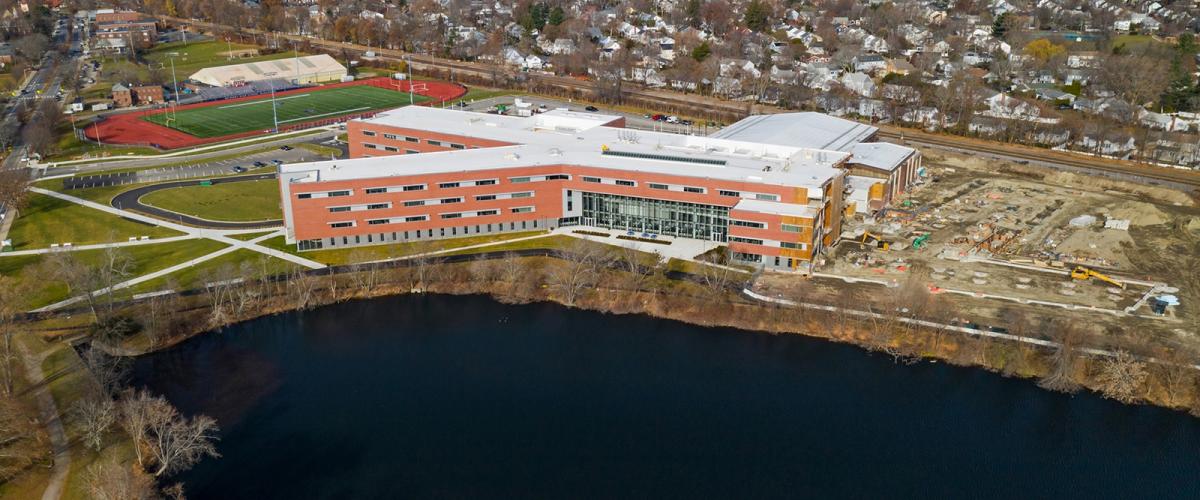 Aerial view of Belmont High and Middle School