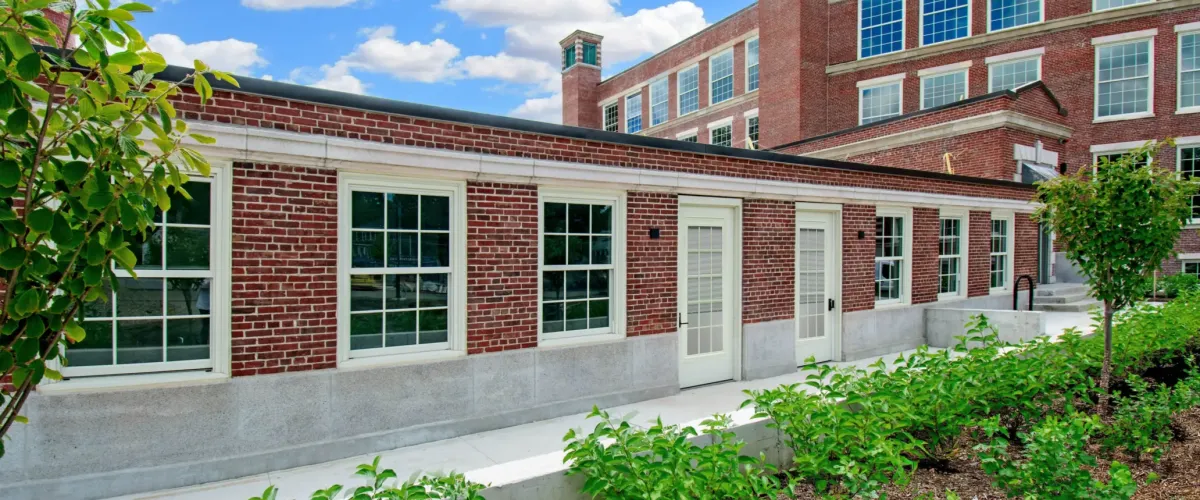 View of Briscoe's new, period-accurate efficient windows