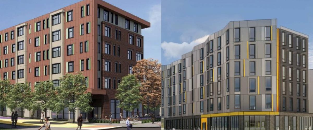 Rendering Mildred Hailey building 2 (on the left)