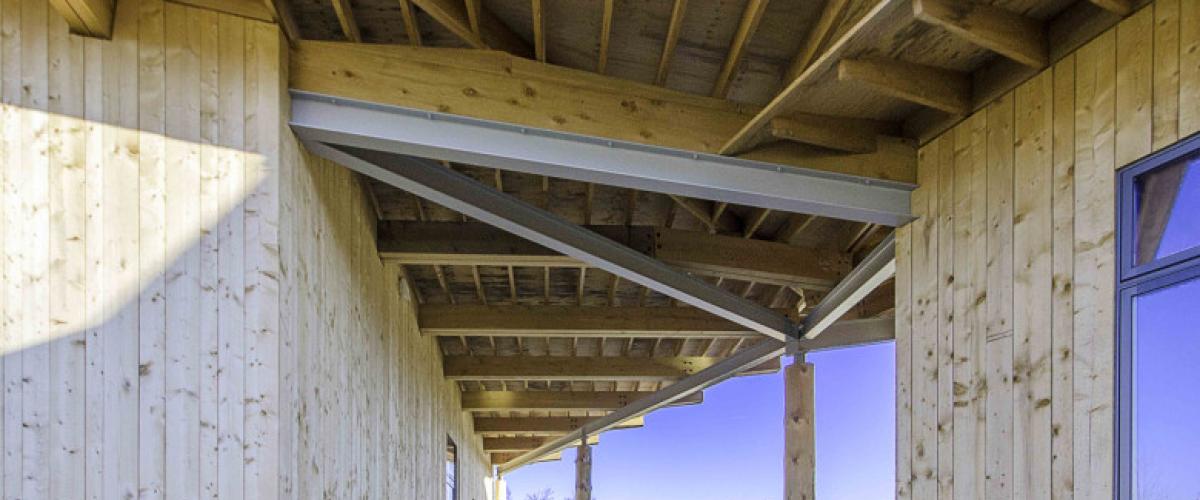 Craftsbury Outdoor Center – Activity Center and Lodge open air pathway