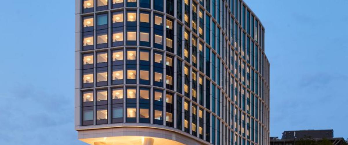 citizenM hotel as seen from the MassPike.