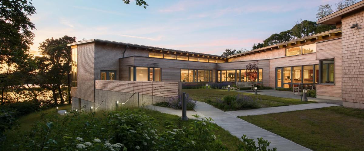 Image of the entrance to Eastham Public Library