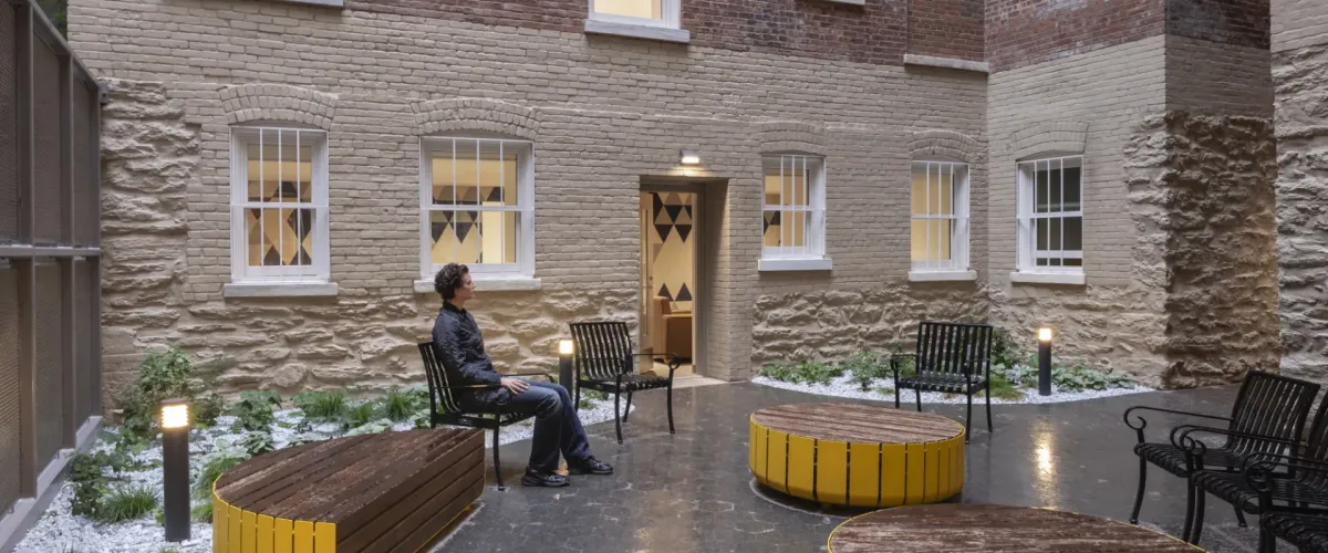 Interior courtyard at Maranamay Hall