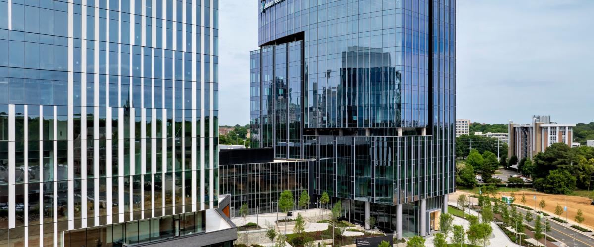 Aerial view of The Pearl Center for Education