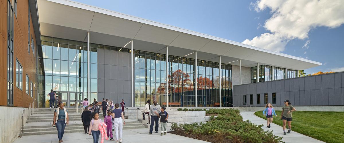 Entryway to North Randolph Elementary School
