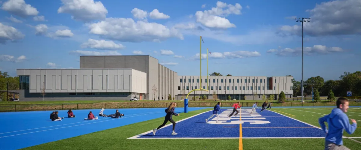 Stoneham High School view from sports fields.