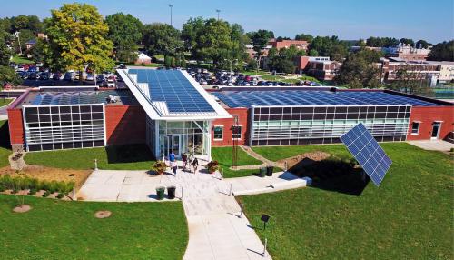 PV Array atop one of AKF's Net Zero projects at Millersville University in Millersville, PA