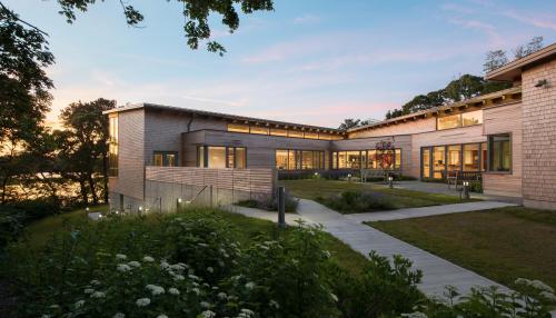 Image of the entrance to Eastham Public Library