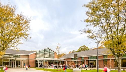 Exterior of Lincoln School, revitalized