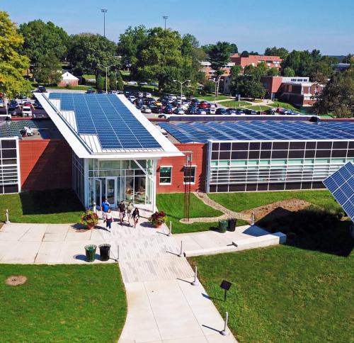 PV Array atop one of AKF's Net Zero projects at Millersville University in Millersville, PA