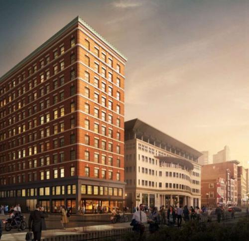 Rendering of newly renovated 101 Tremont Street building.