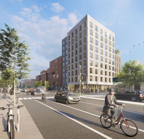 Street View Rendering of 2072 Mass Ave in Cambridge