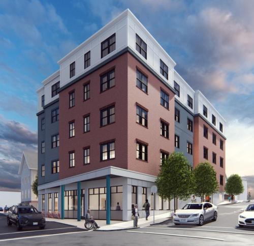 Rendering of new supportive development in Lynn