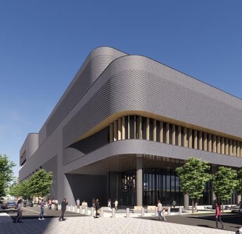 Rendering of the new Northeastern multi-purpose athletic facility