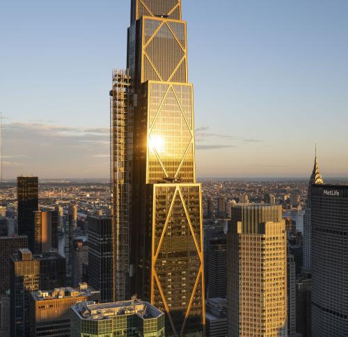 Aerial view of new JPMorgan Chase building.