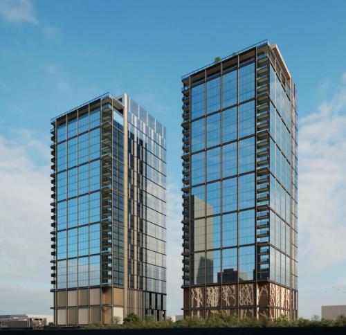 Rendering of the 2 towers at 410 N Elizabeth