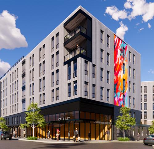 Street view rendering of 449 Cambridge Street